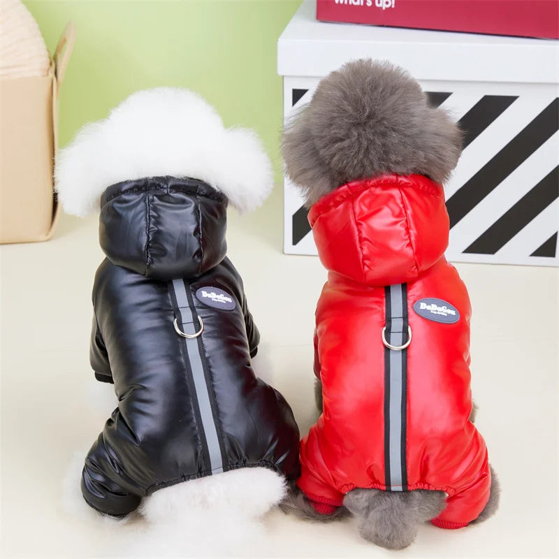 Russia Warm Winter Pet Dog Coat Clothes for Small Dogs Pets Thicken Waterproof Snow Dog Clothing Jumpsuit Chihuahua Costume Pug