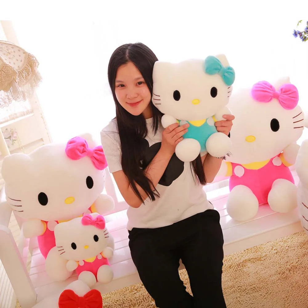 20cm Hello Kitty Plush Toys Cute Sanrio Movie KT Cat peluche Dolls Soft Stuffed kawaii Hello Kitty Toy Baby Christmas Gift