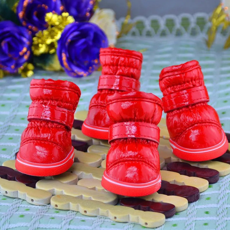 Warm Pet Dog Shoes For Small Dogs Autumn Winter Fleece Puppy Pet Shoes Waterproof Dog Snow Boots Chihuahua Yorkie Boot
