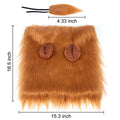 Dog Lion Mane Costume: Realistic Wig Hat with Ears for Medium-Large Dogs